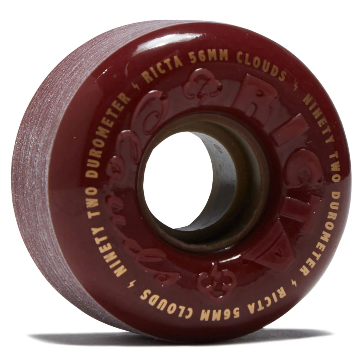 Ricta Clouds 92a Skateboard Wheels - Maroon/Gold - 56mm