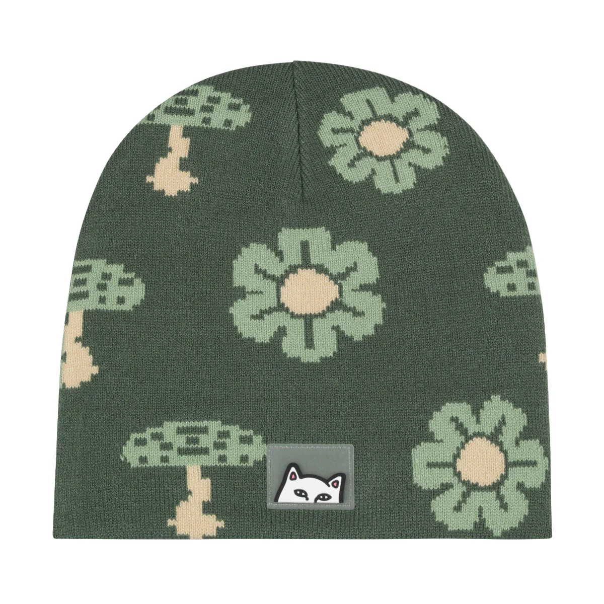 RIPNDIP Out Of This World Skull Beanie - Sage Green