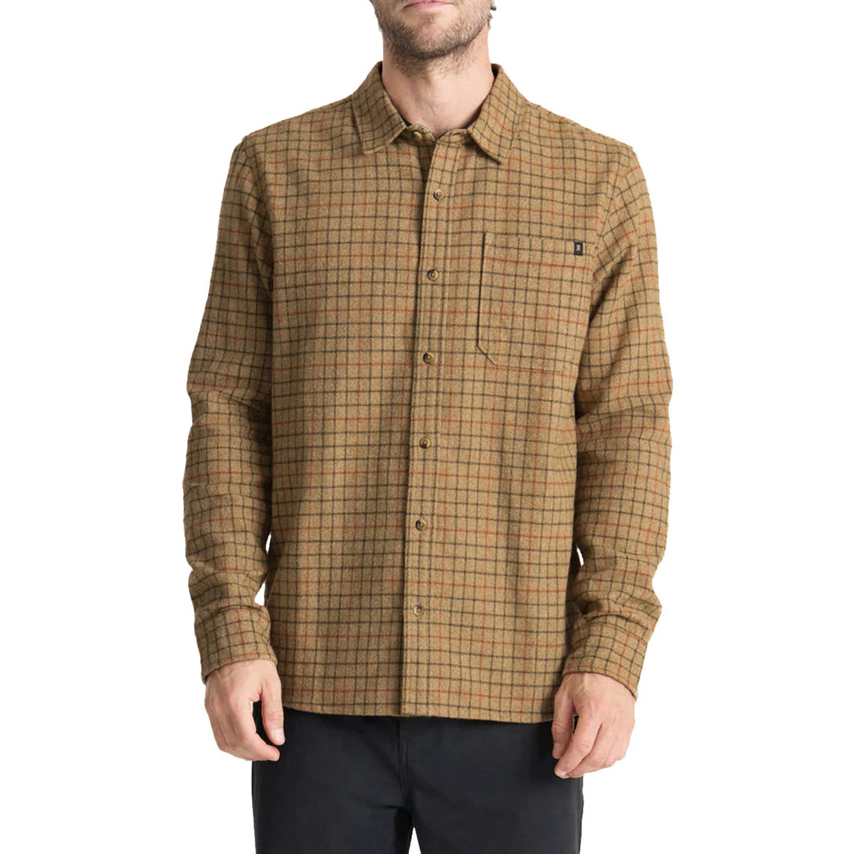 Roark Crossroads Flannel Shirt - Khaki