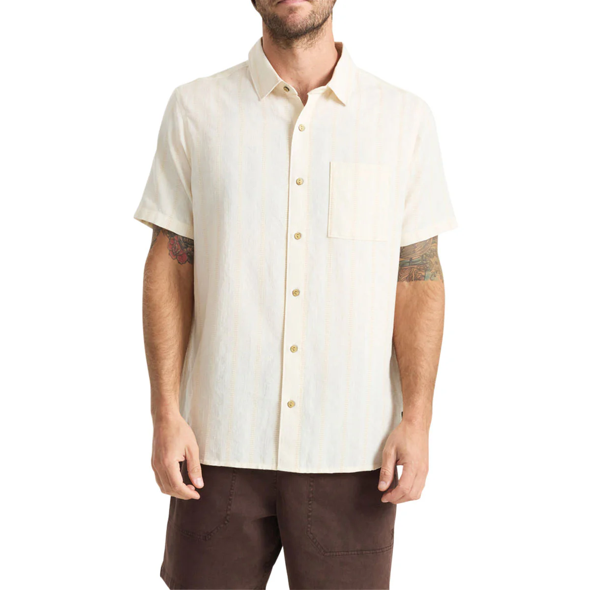 Roark Crosswinds Woven Shirt - Unbleached