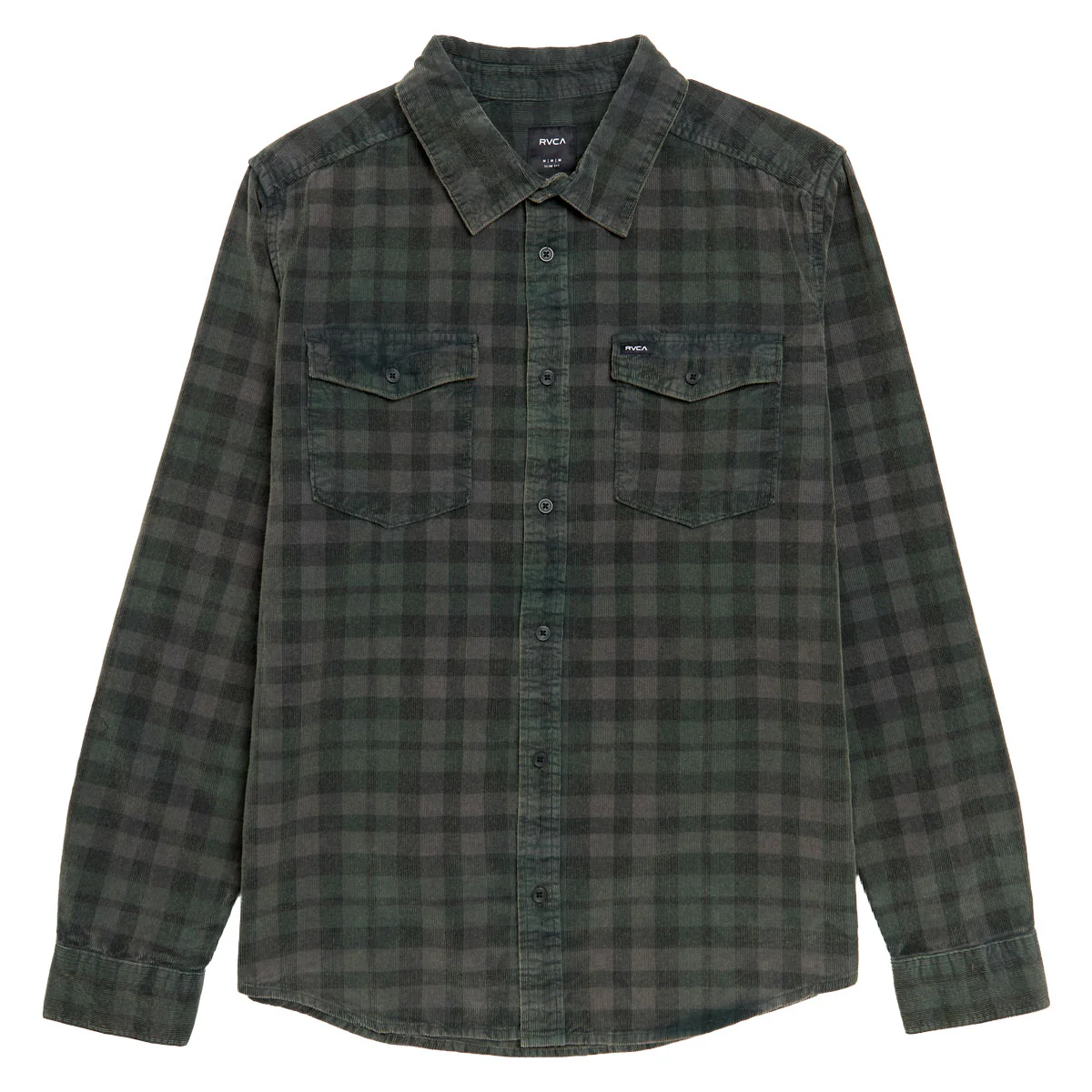 RVCA Artifice Cord Long Sleeve Shirt - Black Wash