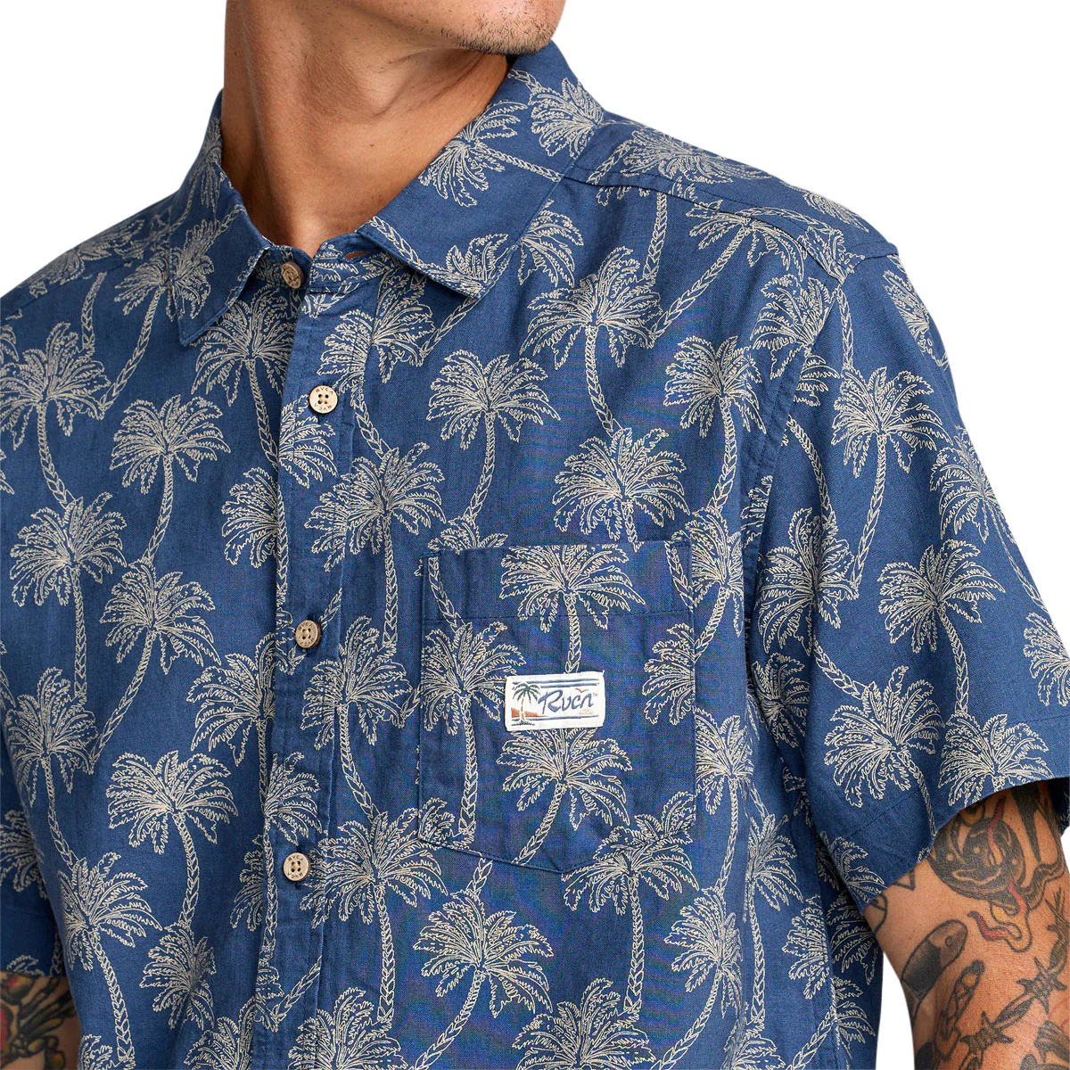 RVCA Exotica Shirt - Dark Denim - Image 3