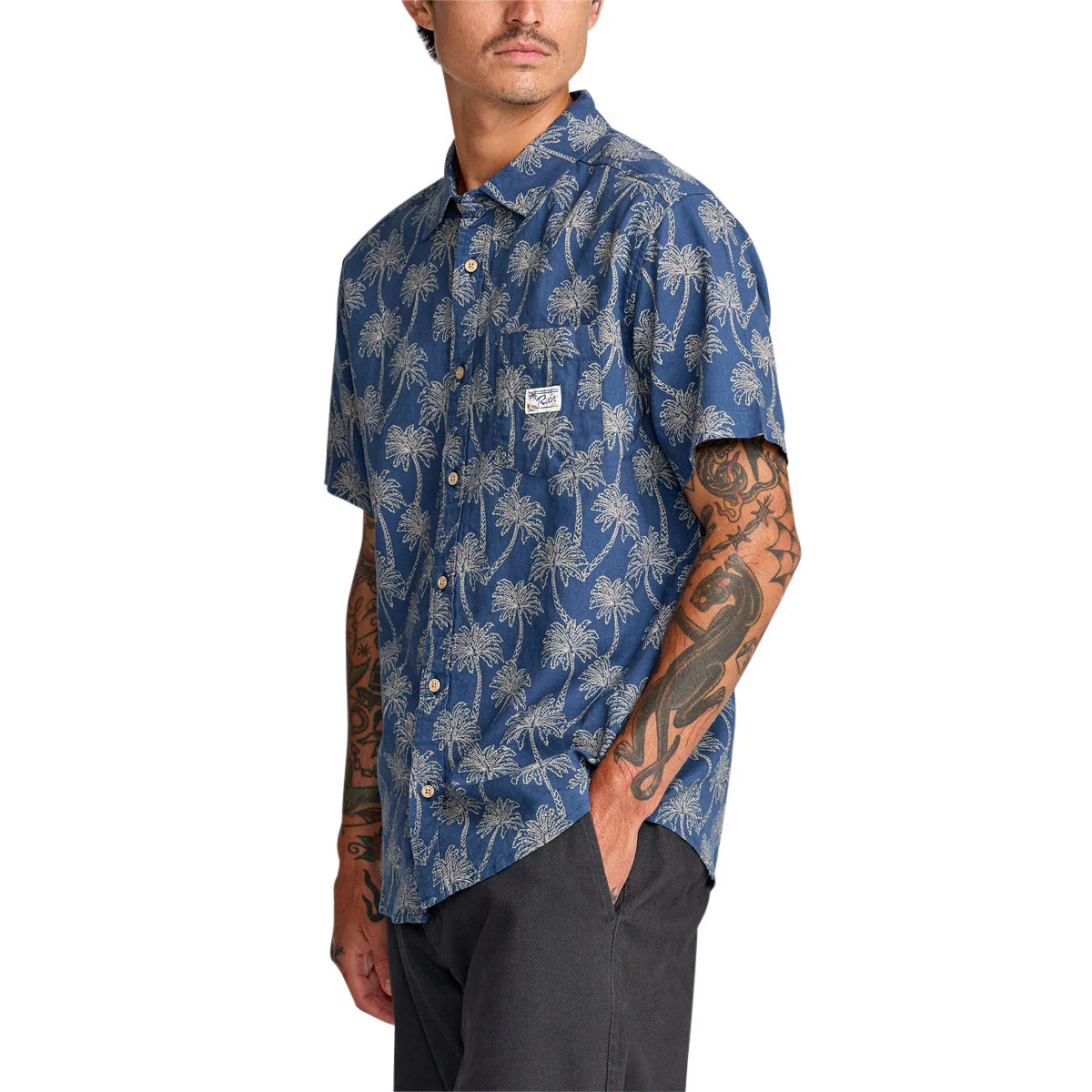RVCA Exotica Shirt - Dark Denim - Image 4