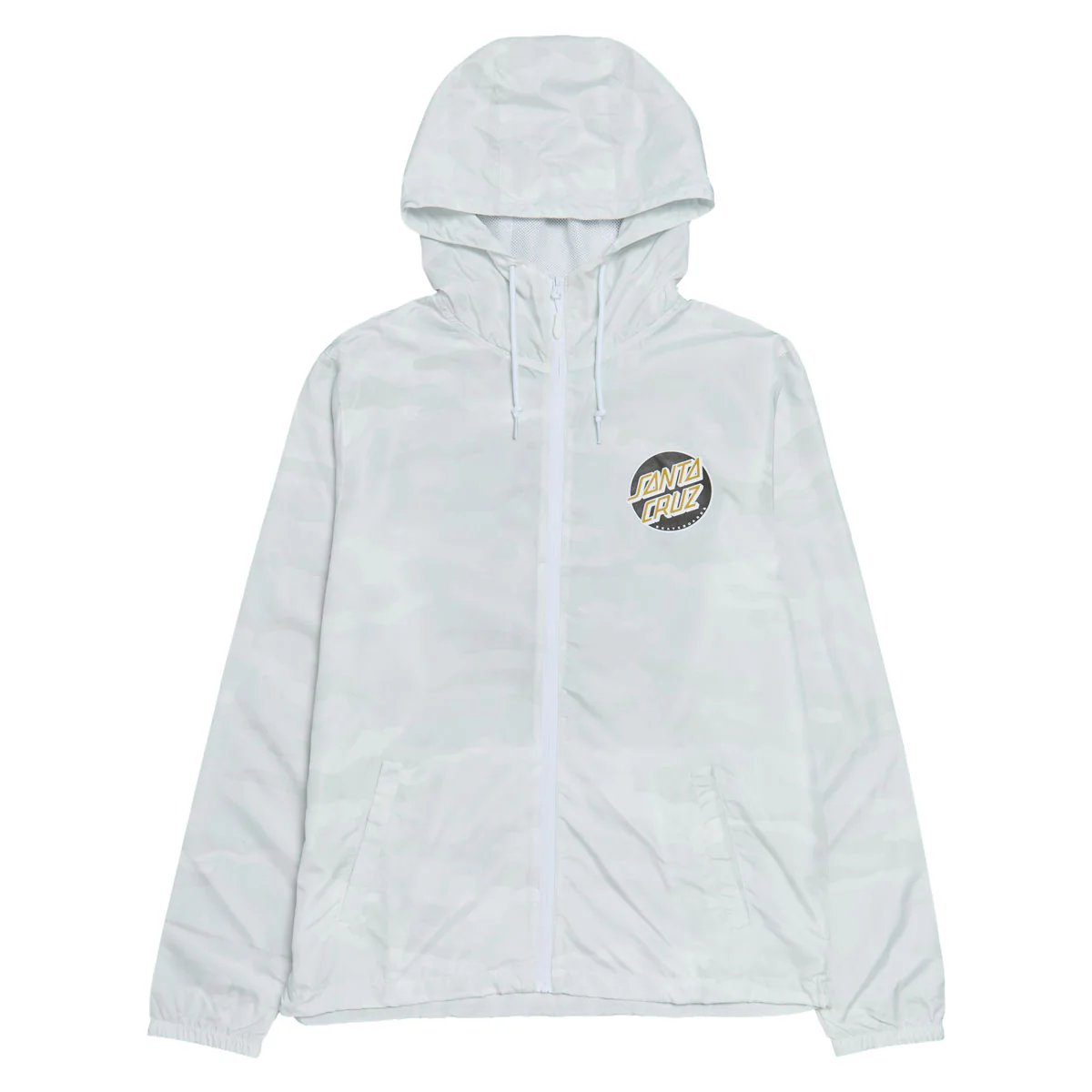 Santa Cruz Cruz Windbreaker Jacket - White Camo/Gold