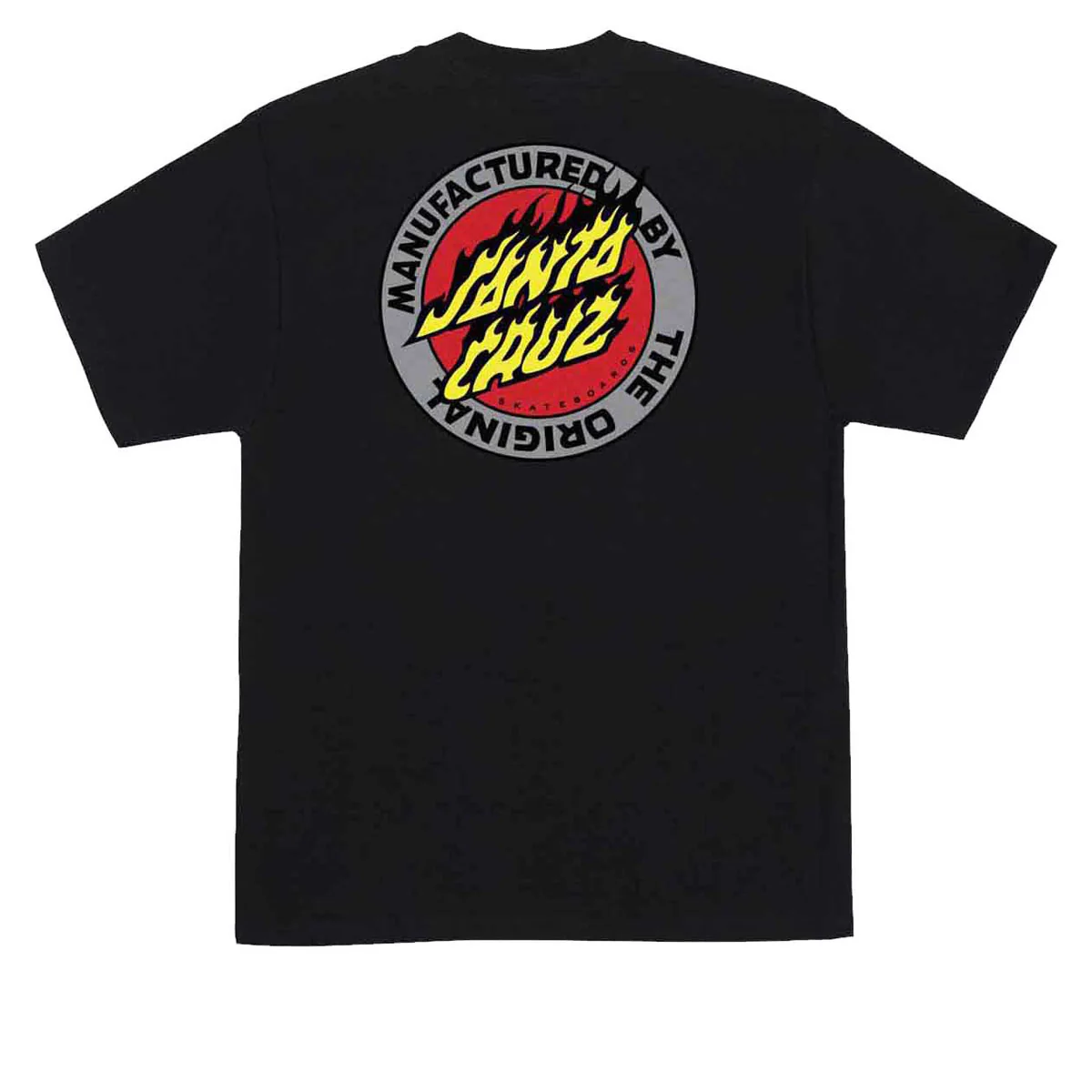 Santa Cruz Flamed MFG Dot T-Shirt - Black