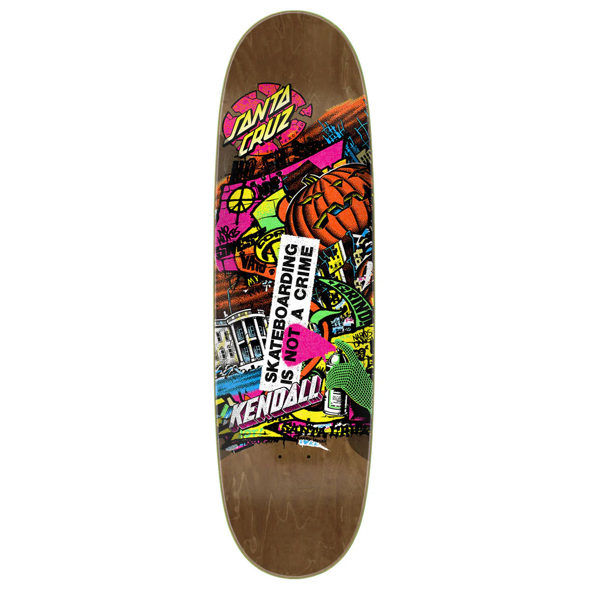 Santa Cruz Kendall Street Art Collage VX Skateboard Deck - 9.00"