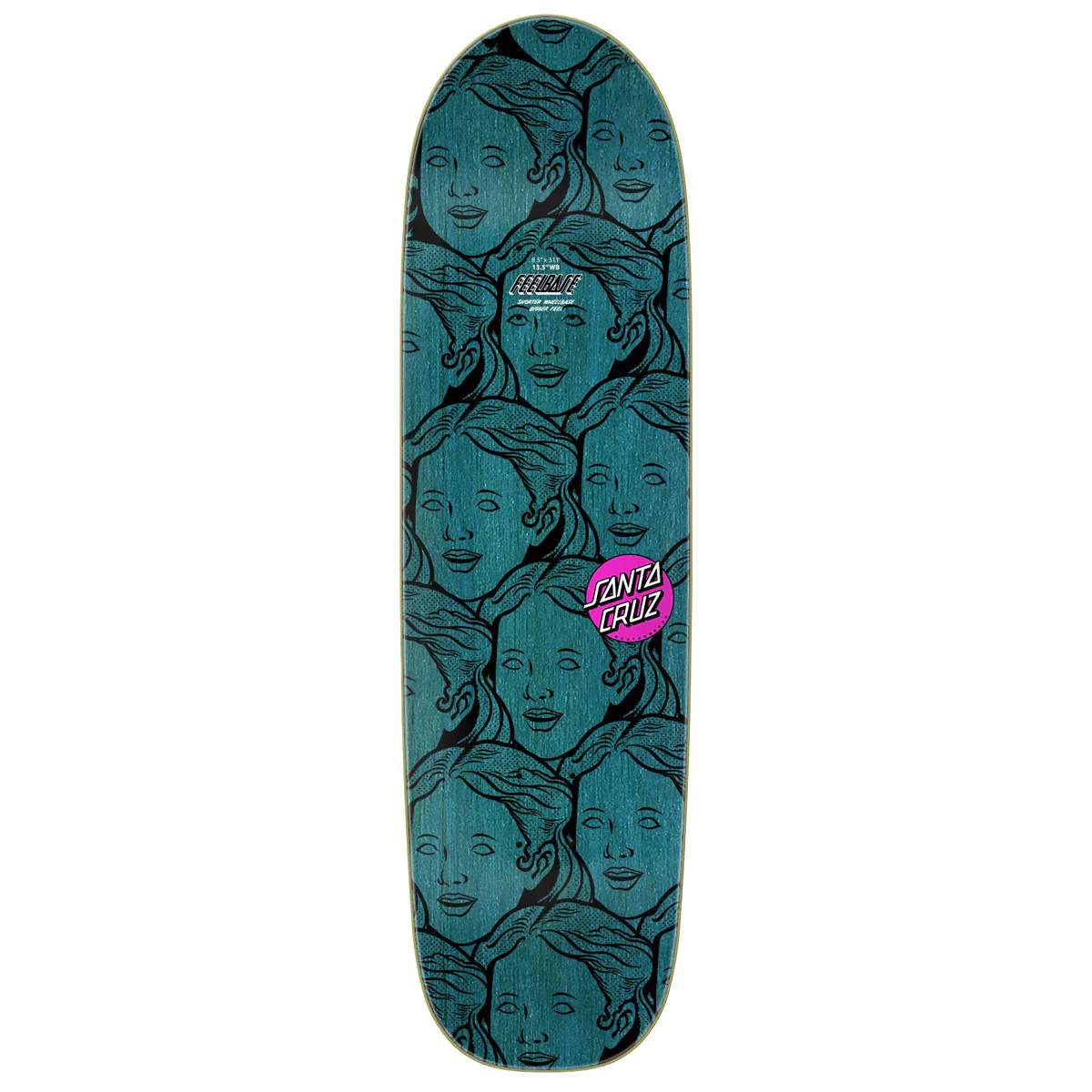 Santa Cruz Possessed Head FeelBase Skateboard Deck - 8.50" - Image 2