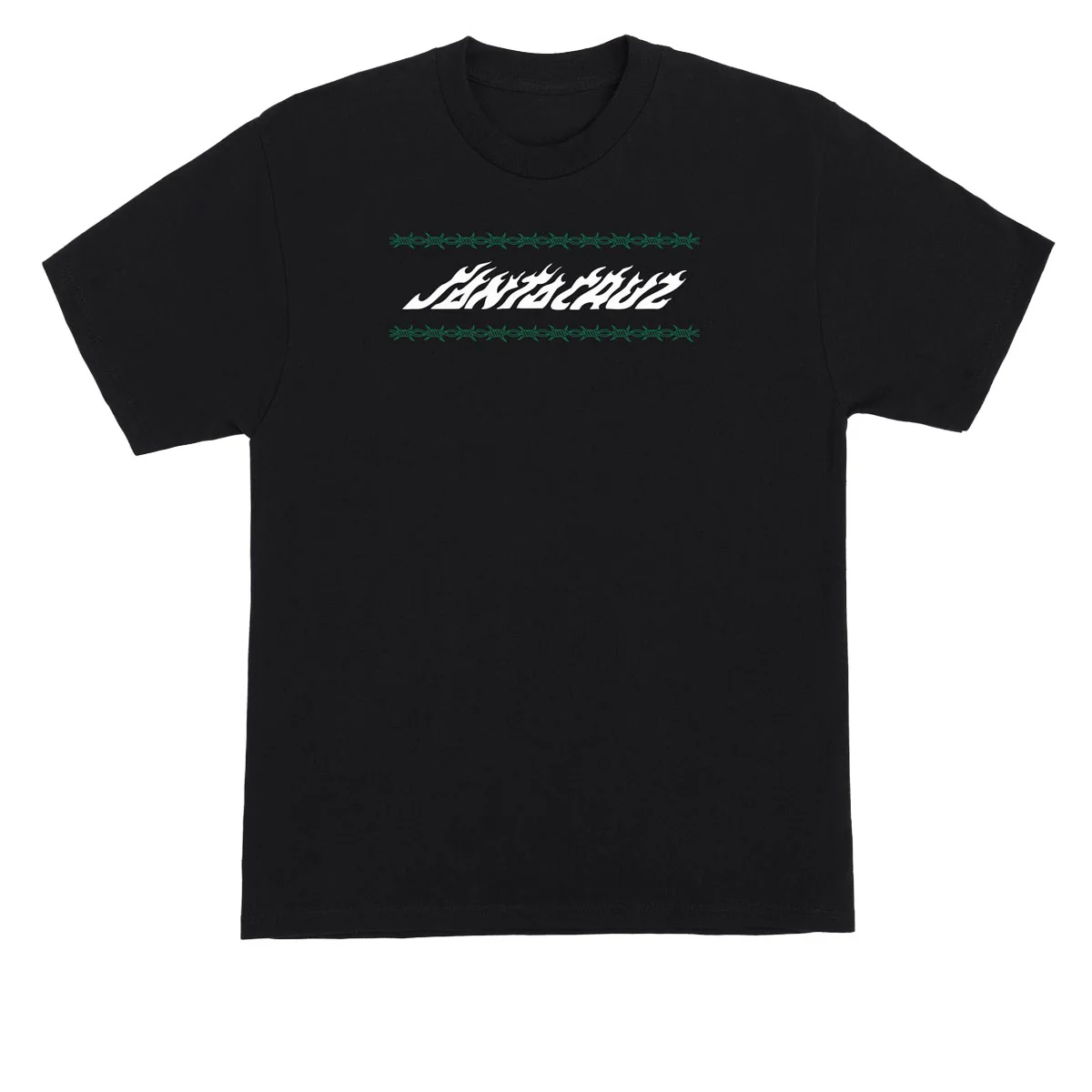 Santa Cruz Wired Flame Dot Crackle T-Shirt - Black
