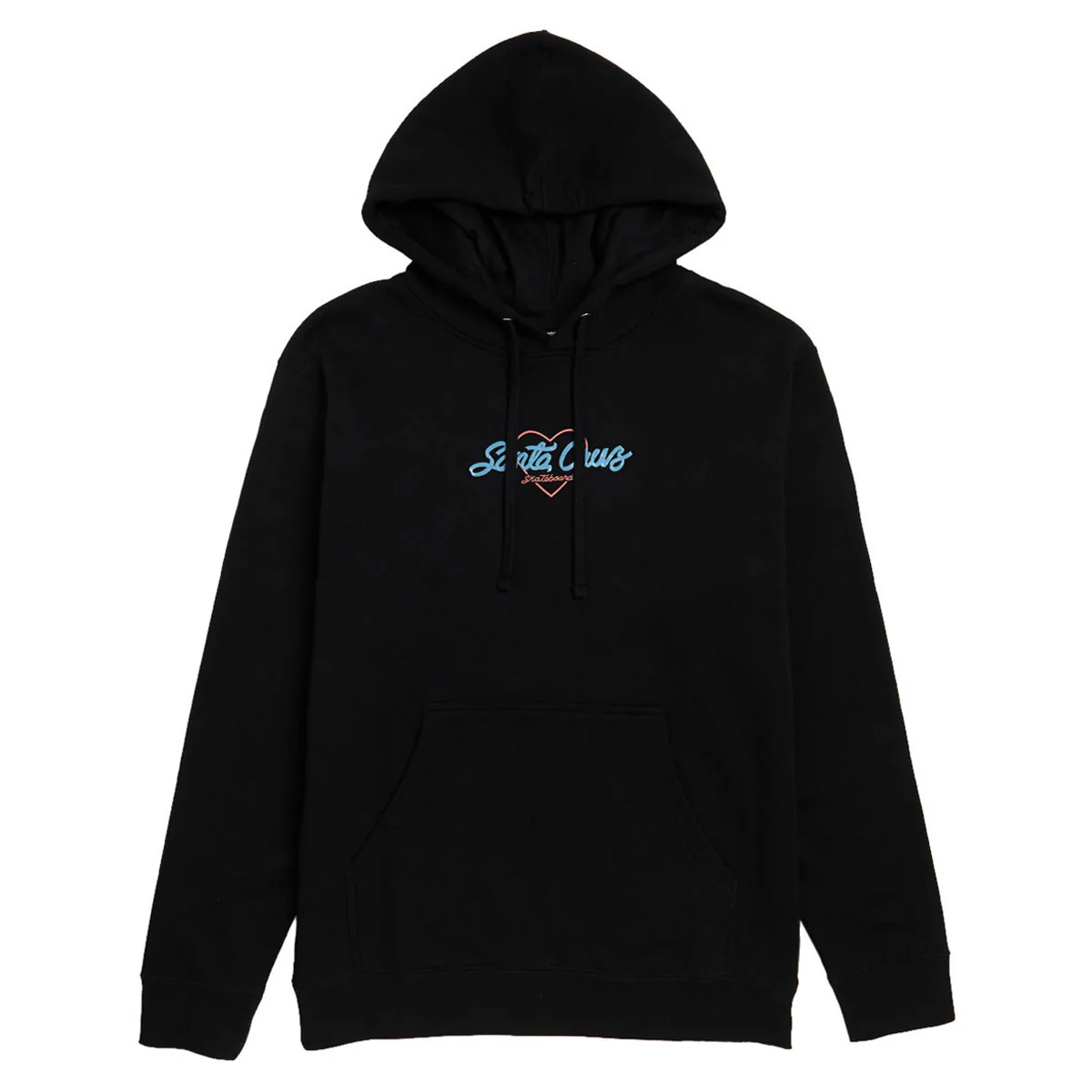 Santa Cruz Womens Love Script Center Hoodie - Black