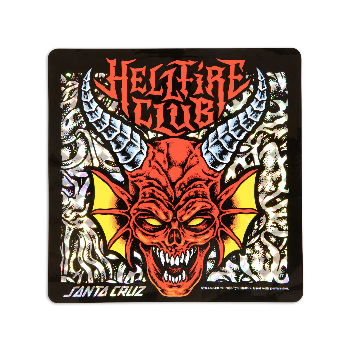 Santa Cruz x Stranger Things Hellfire Club Flames Skateboard Complete - Glow In The Dark - 9.00" - Image 5