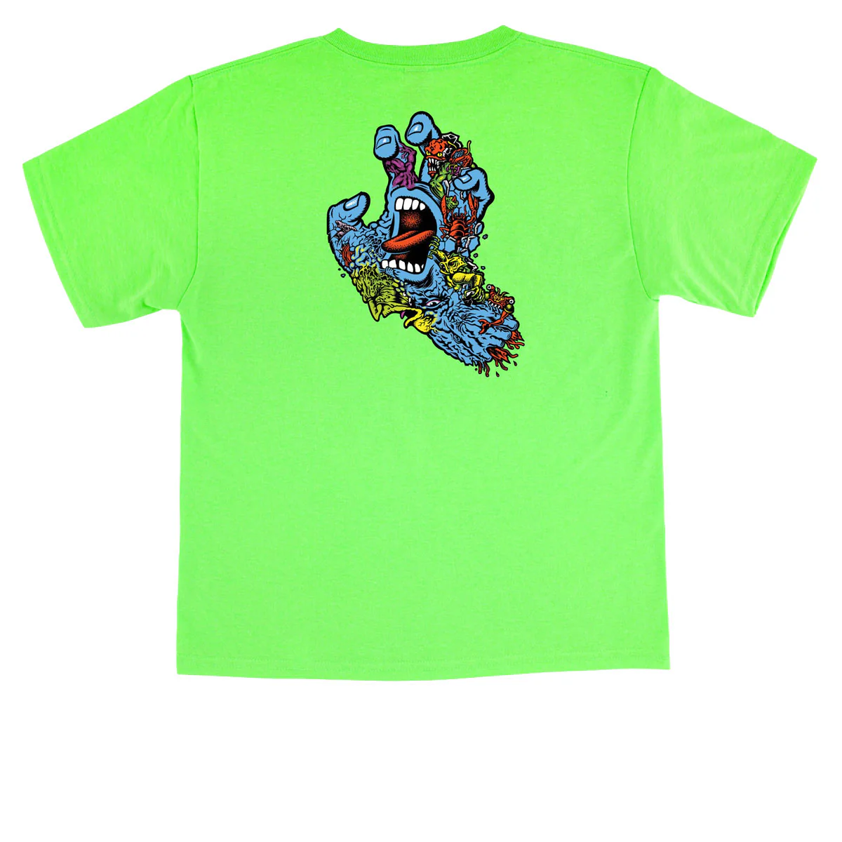 Santa Cruz Youth Roskopp Screaming Five T-Shirt - Neon Green