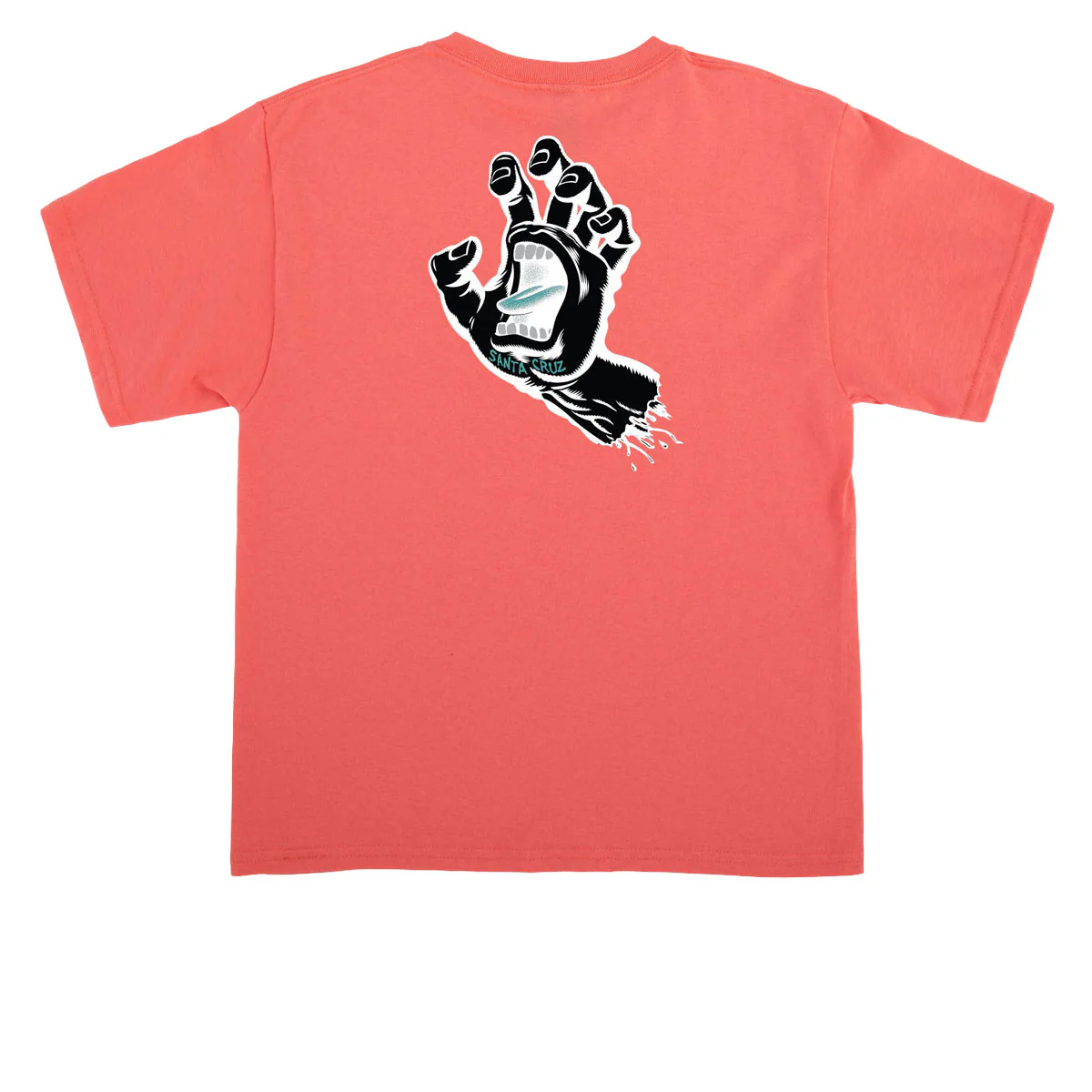 Santa Cruz Youth Screaming Hand T-Shirt - Coral Silk Inverted