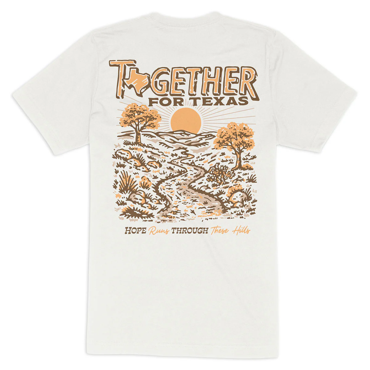 Sendero Together For Texas T-Shirt - Vintage White