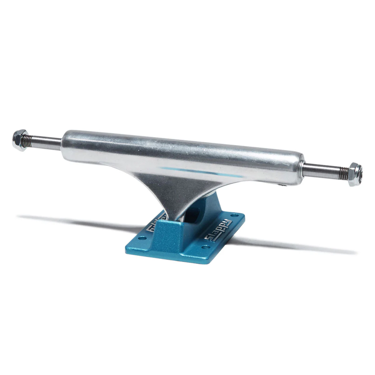 Slappy ST1 Inverted Hollow Lights Ultra Low Kingpin Skateboard Trucks - Polished/Light Blue - 8.50"