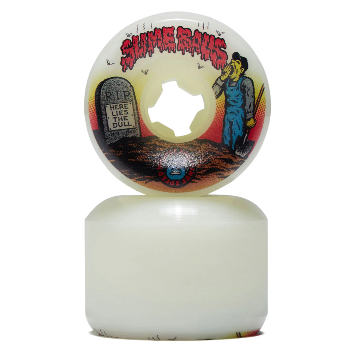 Slime Balls Death of Dull Vomits 95a Skateboard Wheels - White - 60mm - Image 2