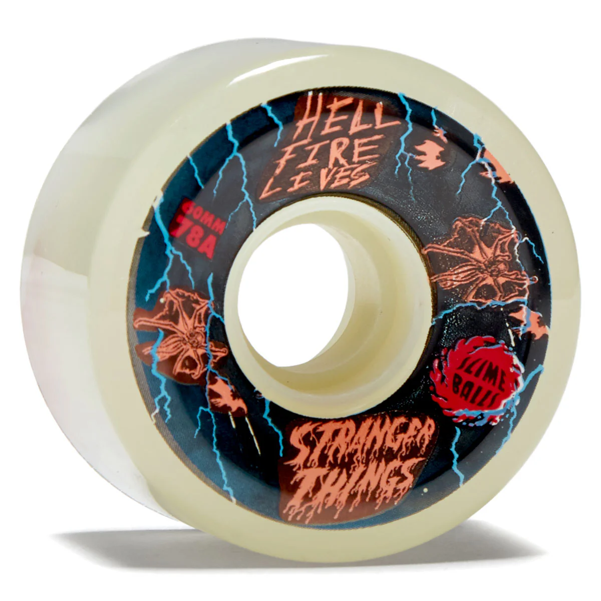 Slime Balls x Stranger Things Meek Slasher Eddie OG Slime 78a Skateboard Wheels - Glow In The Dark - 60mm