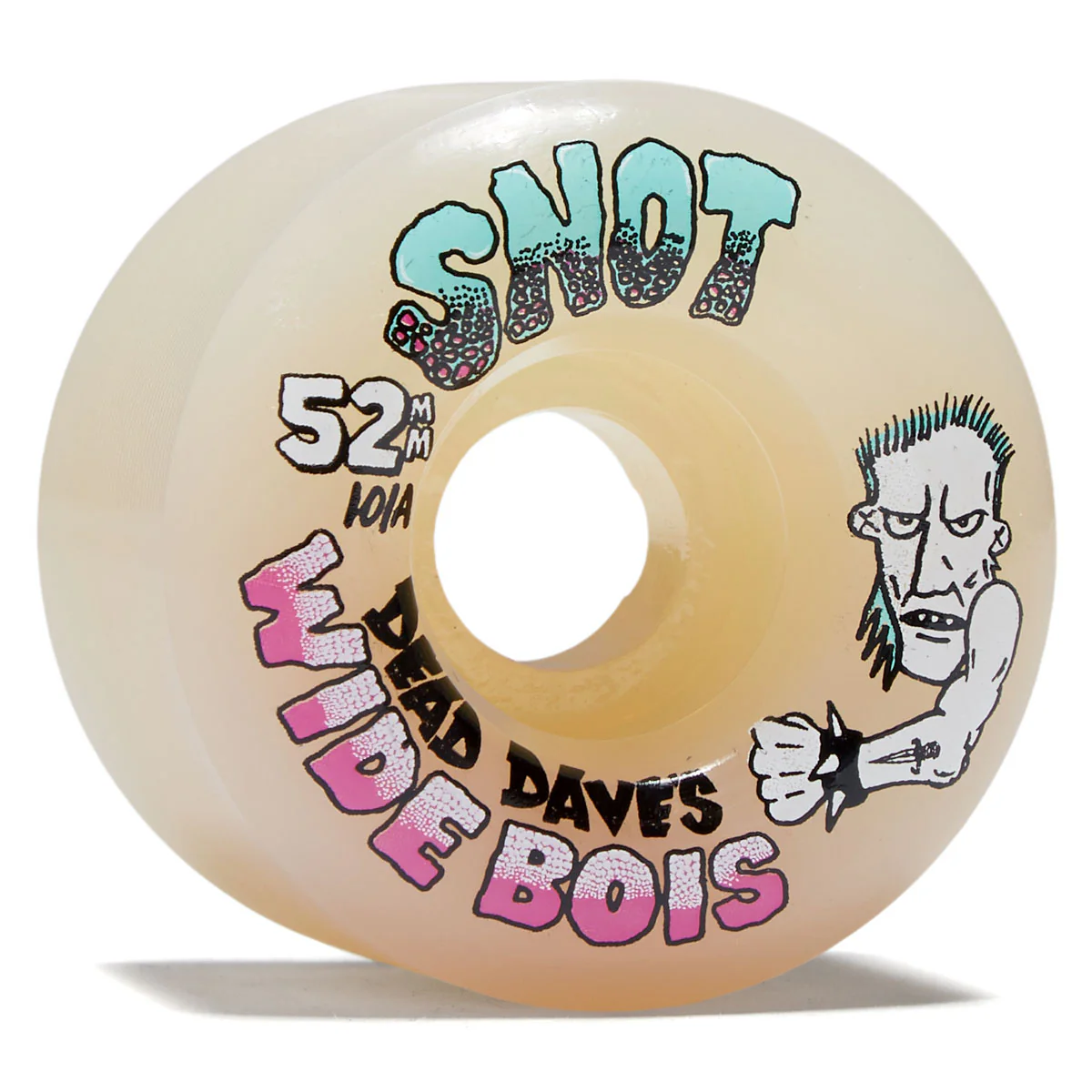 Snot Dead Dave's Wide Boys 101a Skateboard Wheels - White - 52mm