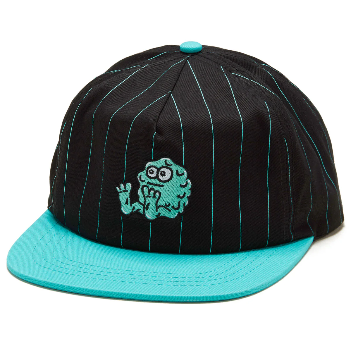 Snot Pinstripe Snapback Hat - Black