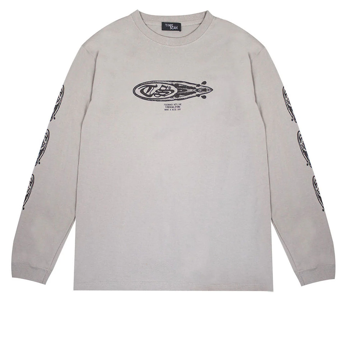 Timescan Crybabies Long Sleeve T-Shirt - Silver Grey