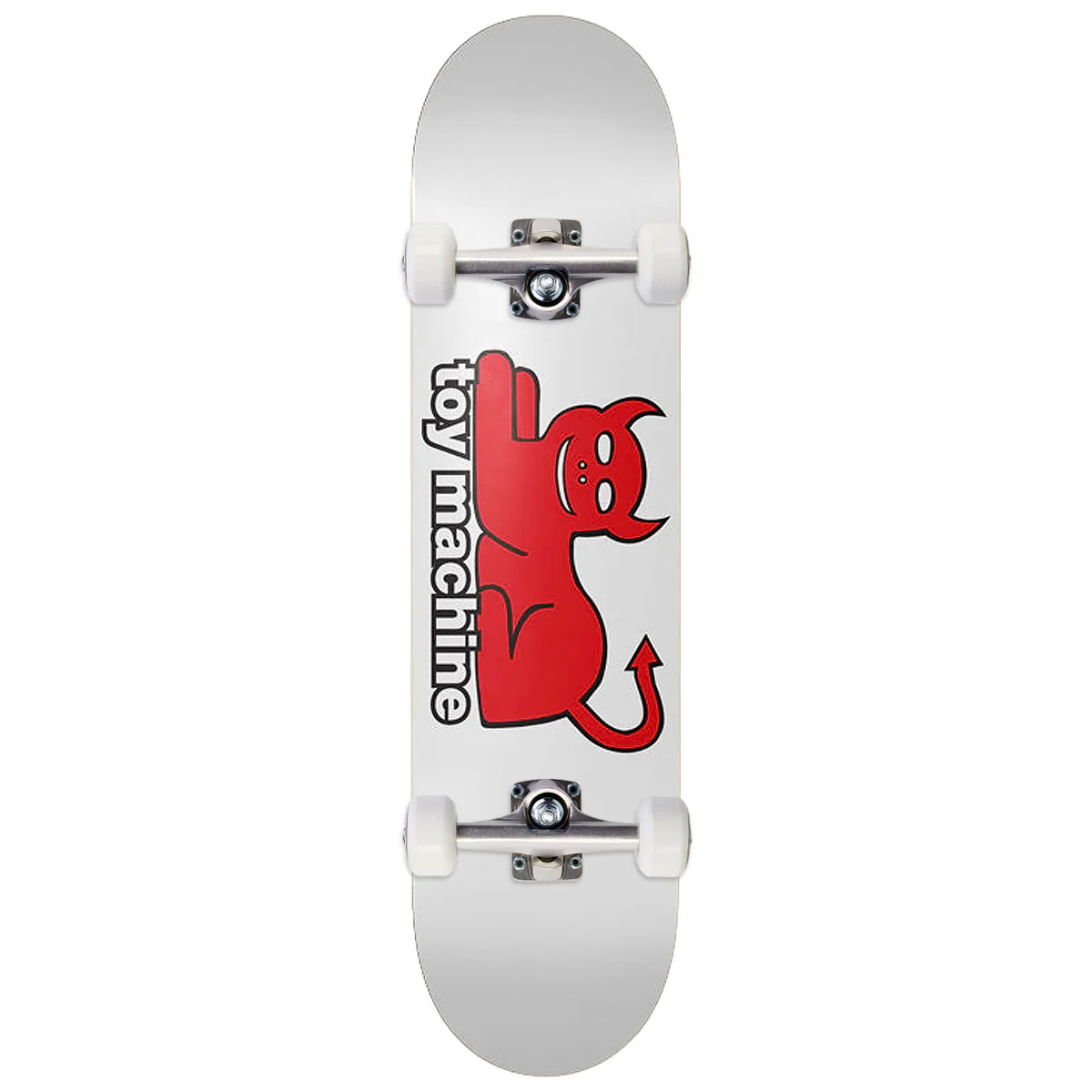 Toy Machine Devil Cat Skateboard Complete - White - 8.75"