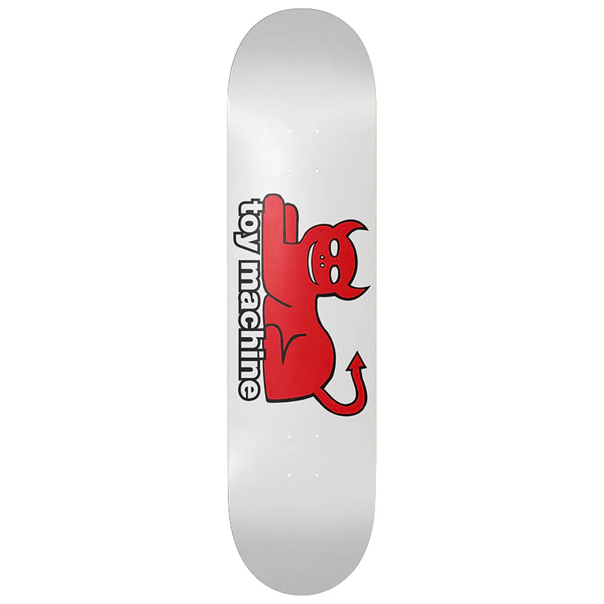 Toy Machine Devil Cat Skateboard Deck - White - 8.25"