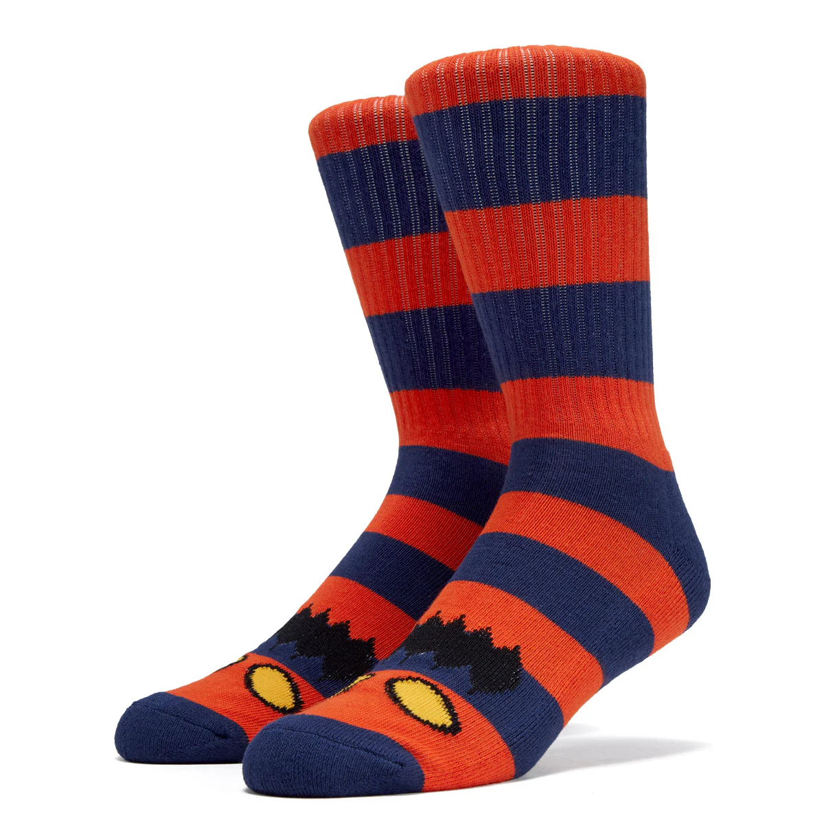 Toy Machine Monster Mig Stripe Socks - Dark Orange