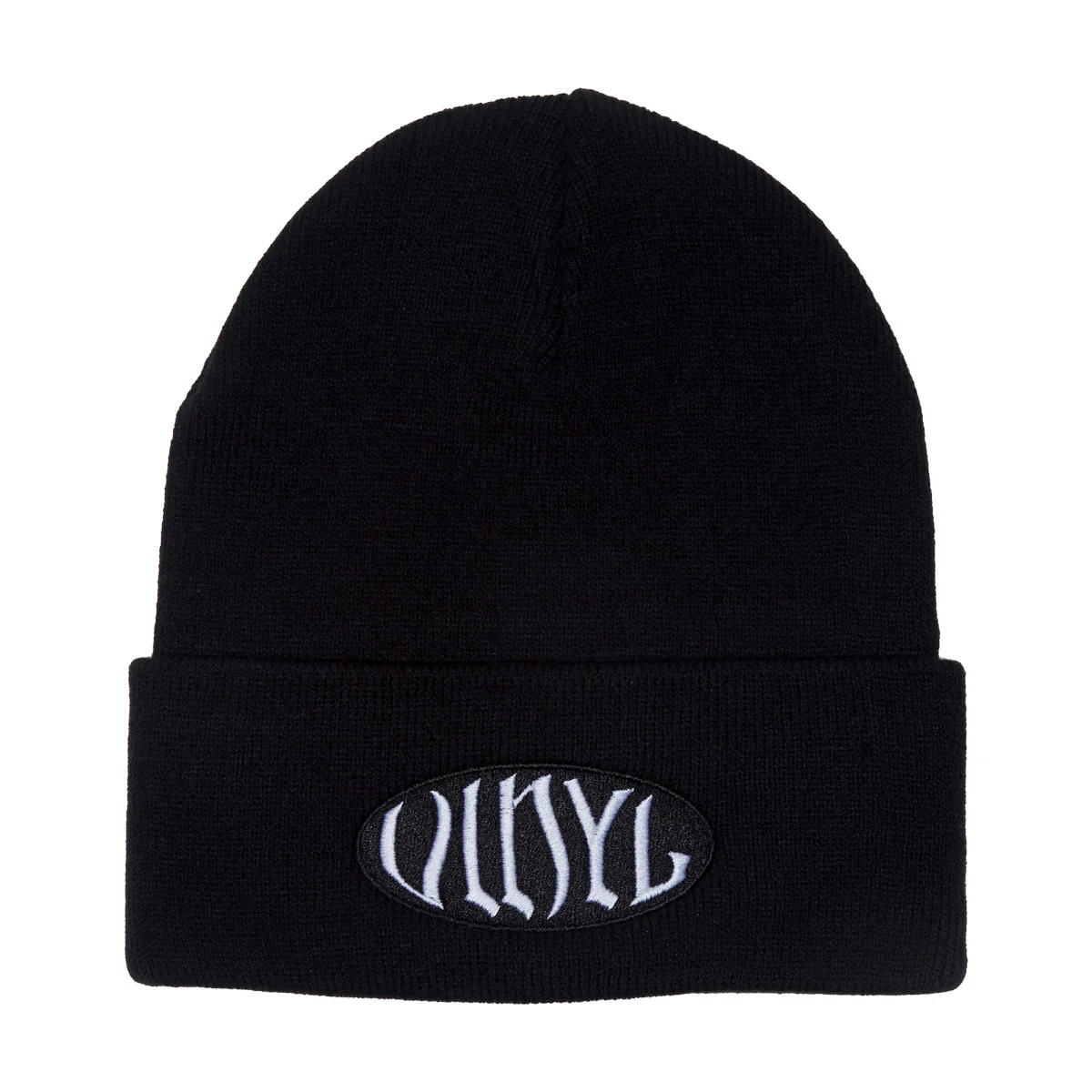 Vinyl Oval Beanie - Black
