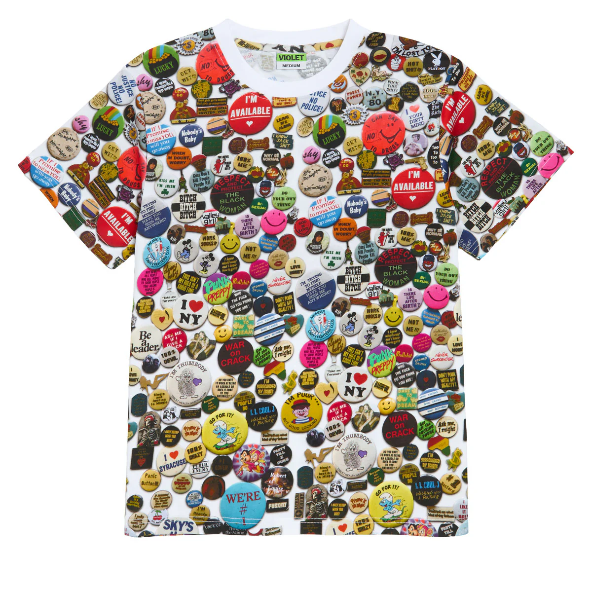 Violet Pins T-Shirt - White