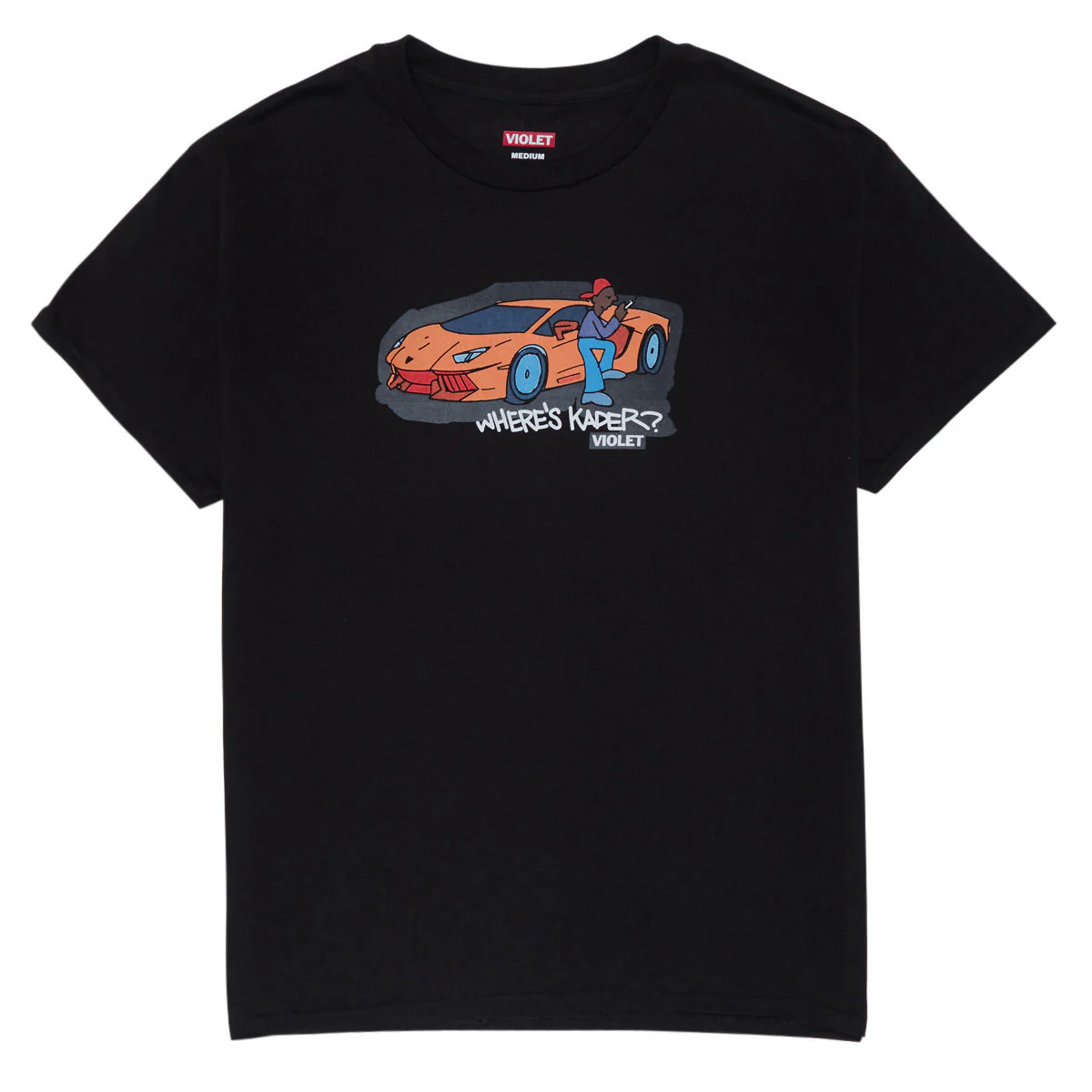 Violet Where's Kader? T-Shirt - Black