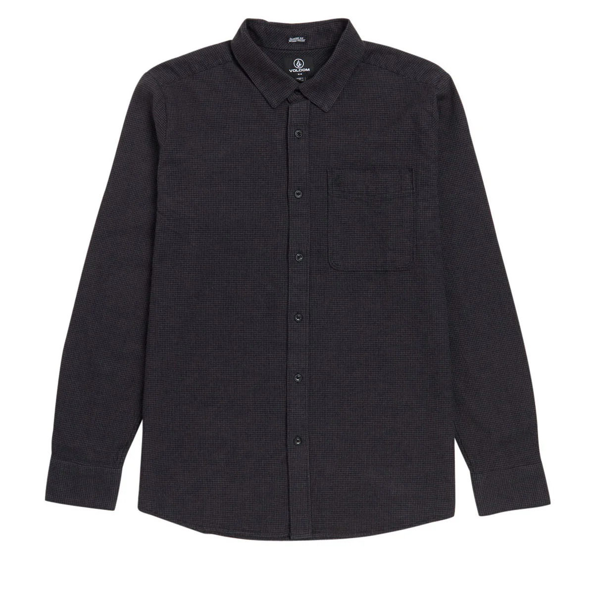 Volcom Date Knight Long Sleeve Shirt - Black Combo