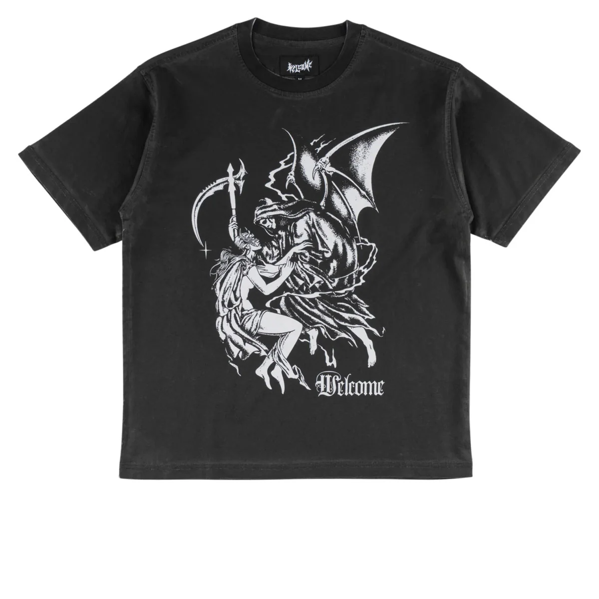 Welcome Archangel Overprint T-Shirt - Black/White