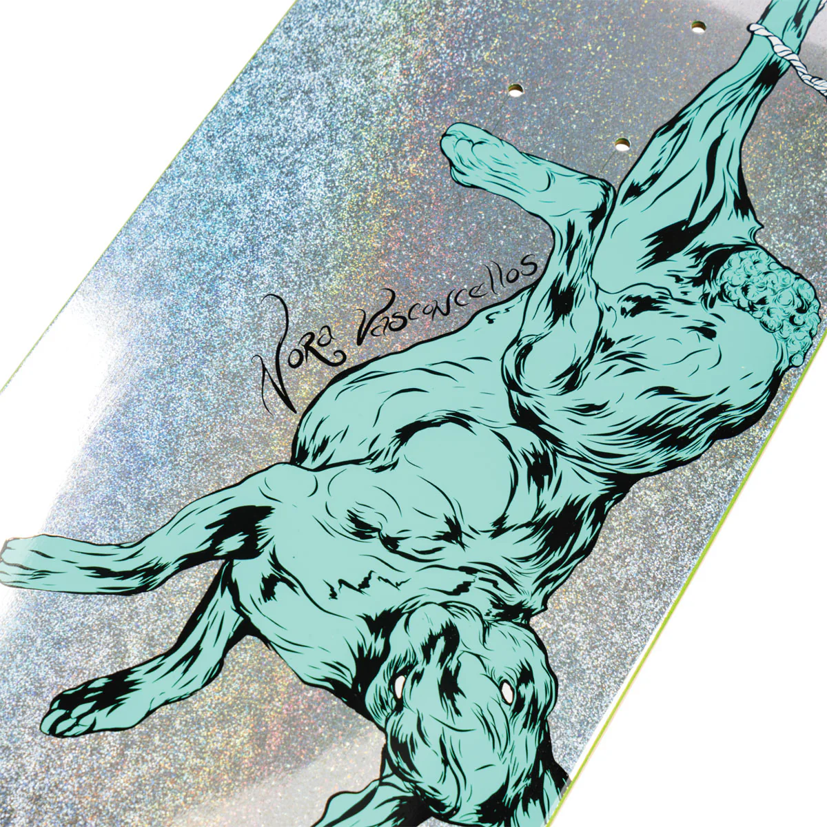 Welcome Fairy Tale Nora Vasconcellos On Sphynx Skateboard Deck - Glitter Prism Foil - 8.80" - Image 3