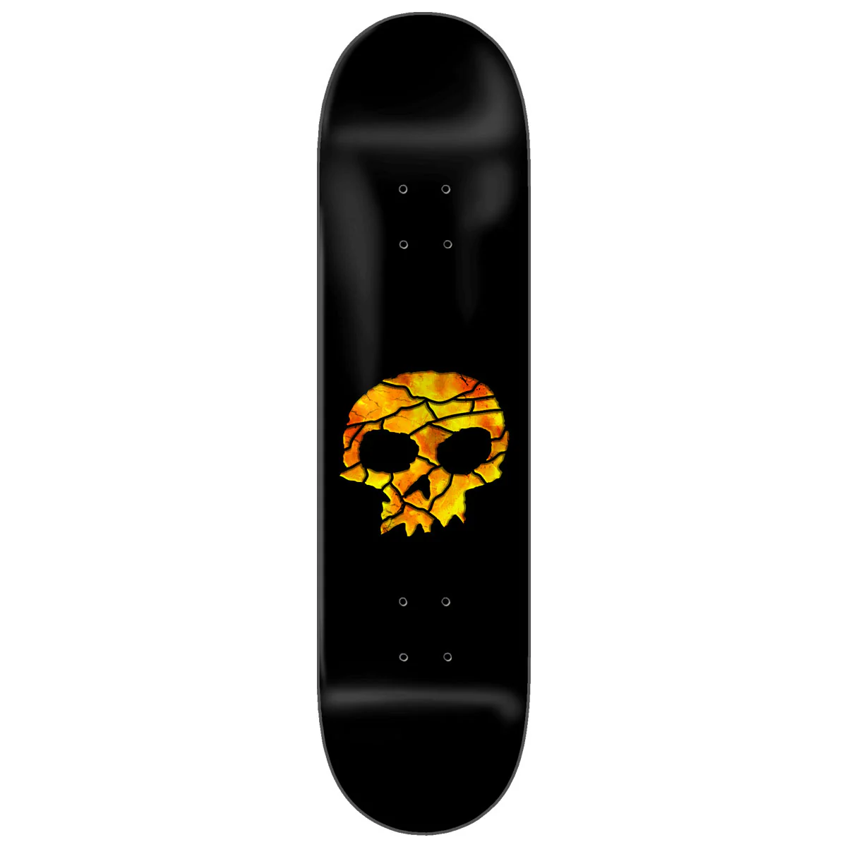 Zero Stained Glass Single Skull Skateboard Deck - Yellow - 8.25"